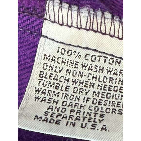 Vtg Sundance Women’s Denim Open Jacket PURPLE Acid Washed Southwestern Painted M - Picture 14 of 14